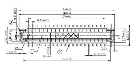 Smd Board To Board Connectors 0.6mm Mating Height BTB Connector Male