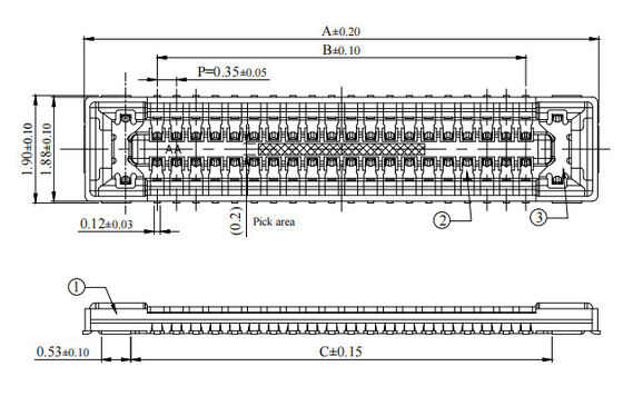 0.35mm Pitch Board To Board Connector BTB Connector Female Type Height 0.6mm
