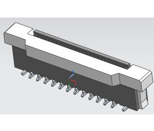 SMT Vertikaler FPC-Anschluss 50 Pin 0,5 mm Abstand 5,6 mm Höhe mit Abdeckung