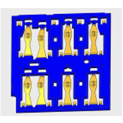 0.3A Elektronische Komponenten Anschlüsse Tray-Typ Dual Nano Sim Card Socket