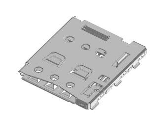 Schieben Schieben Nano-Sim-Karte Steckdose Steckverbinder Ziehen Rollen Paket Höhe 1,2 mm